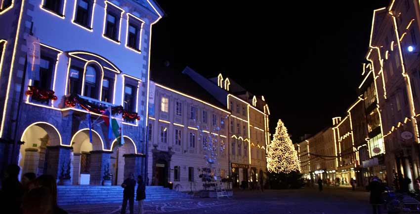 Christmas lights in Slovenia