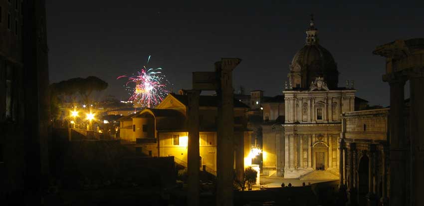 Fireworks in Rome