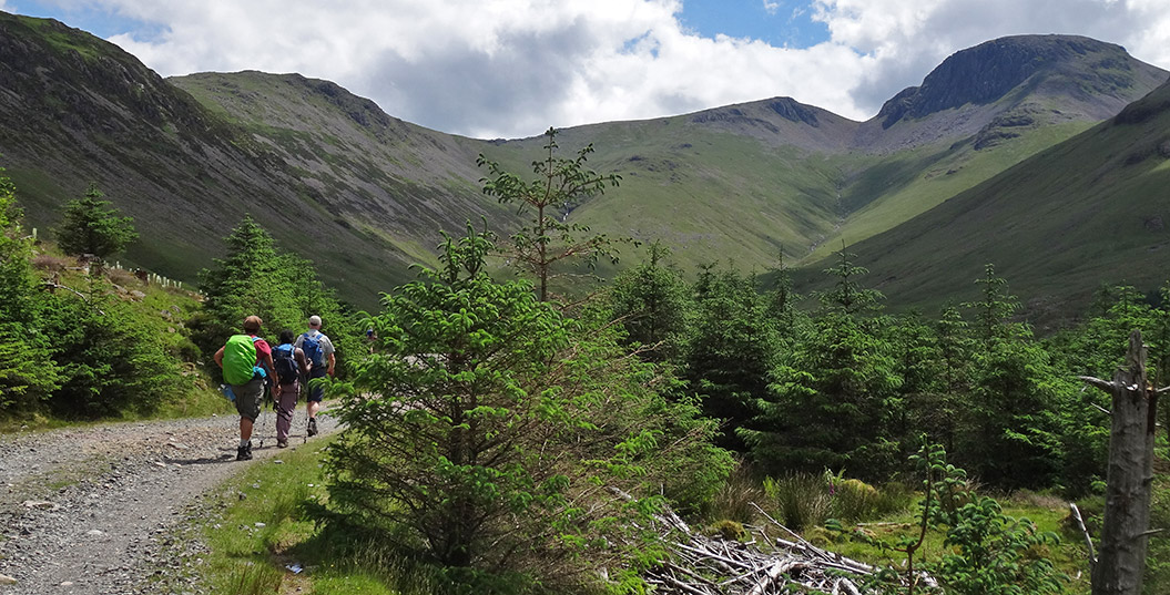 Varied walking conditions on Wainwright's Coast to Coast