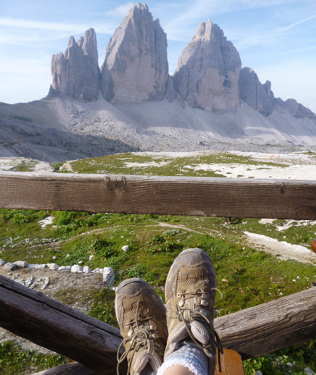 Clean Hiking Boots in the Italian Dolomites on a walking holiday