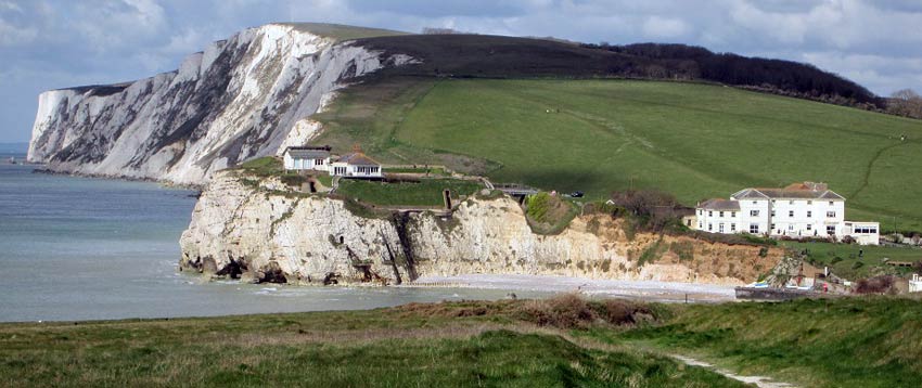 Freshwater Bay on the Isle of Wight Coastal Walking holiday