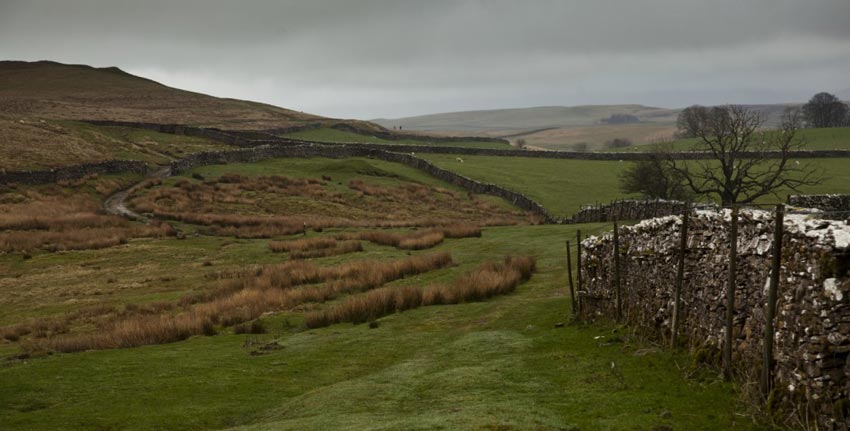 Following from moor to walls again on Coast to Coast Walk