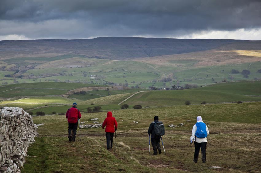 Re-united with other walkers on Coast to Coast Walk