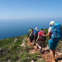 Coastal hike in Albania with sweeping Mediterranean views