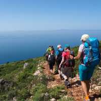 Coastal hike in Albania with sweeping Mediterranean views