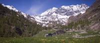 Beautiful alpine valley in Gran Paradiso National Park in Italy