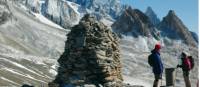 Standing at the Col de la Seigne, on the border of Italy and France |  <i>Philip Wyndham</i>