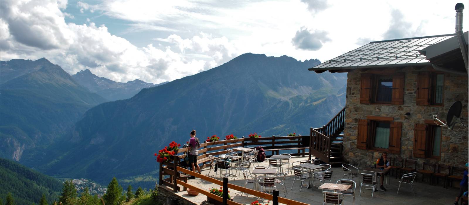 Rifugio Bertone overlooking Courmayeur |  <i>Ryan Graham</i>
