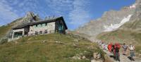 Group descending from Elisabetta refuge on the Italian side of Mont Blanc | Jac Lofts