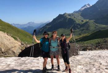 Walking along a Glacier on the Tour Du Mont Blanc&#160;-&#160;<i>Photo:&#160;Ryan Graham</i>