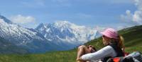 Enjoying the stunning scenery as we trek towards Mont Blanc | Erin Williams