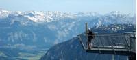 Hiker on Fiver Fingers with Austrian Alps |  <i>Kate Baker</i>