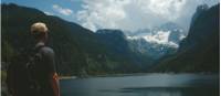 Hiker on Gosau Lake, Salzkammergut, Austria |  <i>Kate Baker</i>