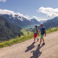 Hiking through a nature park in Austria