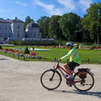 Cycling past the palace in Palanga, Lithuania |  <i>Andrew Bain</i>