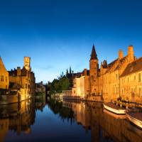 Beautiful Bruges at sunset