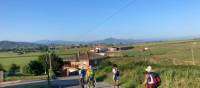 Hikers on the Camino del Norte walking into Comillas | Lachlan Baker