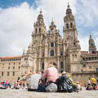 Celebrating the end of the Camino de Santiago