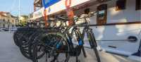 Bikes lined up for a day exploring Croatia's islands