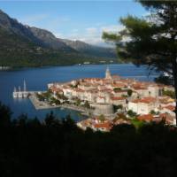 The beautiful old town of Korcula in the Dalmatian Islands