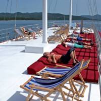 Sun Deck on deluxe boat Harmonia