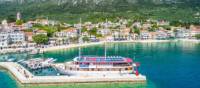 The deluxe category boat Harmonia docked in a Croatian harbour