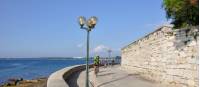 cycling a coastal road in Istria