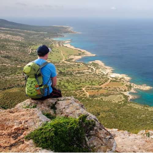 Looking out over the Mediterranean Sea from the Akamas Peninsula in Cyprus.