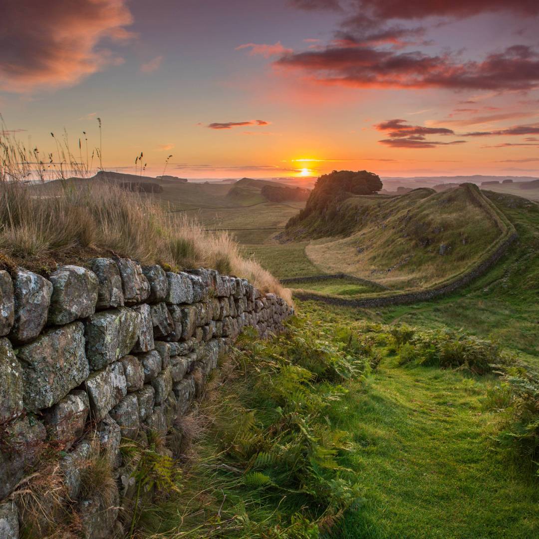 A beautiful sunset along Hadrian's Wall. | Thomas Heaton