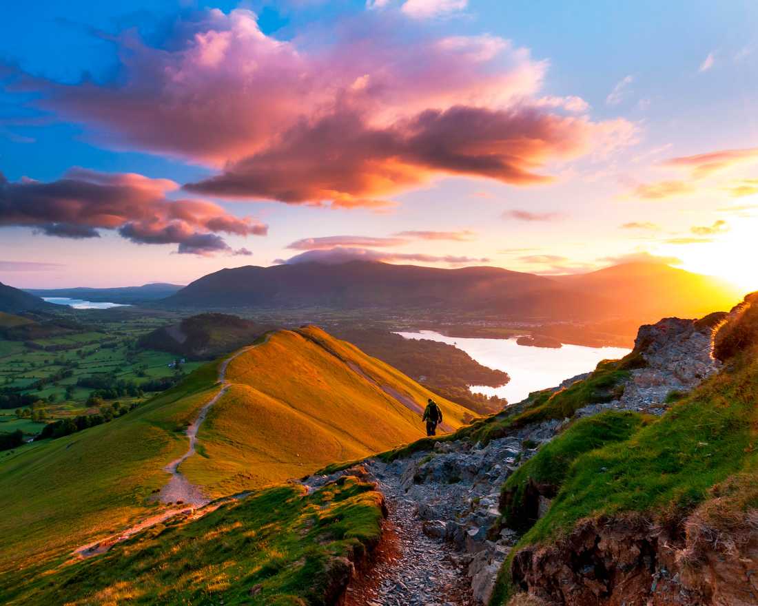 A hiker admiring the breathtaking views along the Cumbria Way. |  John Finney