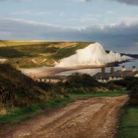 The magnificent Seven Sisters chalk cliffs in East Sussex.