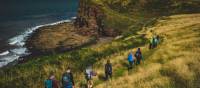 Walking single file along the green cliffs of England on the Coast to Coast | Tim Charody