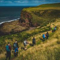 Walking single file along the green cliffs of England on the Coast to Coast | Tim Charody