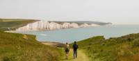 Approaching the beautiful Seven Sisters on the South Downs Way