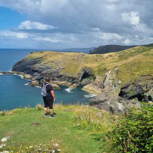 Admiring the views of the South West Coast Path