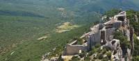 Cathar Castle standing high above the valley below