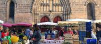 Cahors Market place next to the cathedral | Jaclyn Lofts