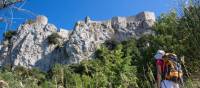 Looking up towards the Cathar Castles