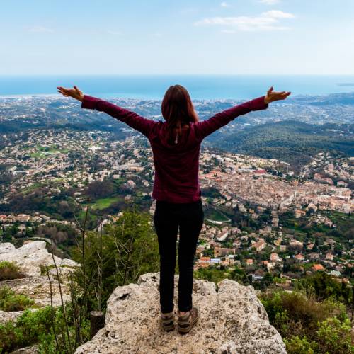 Spectacular view over Vence in the French Riviera