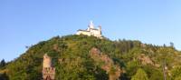 Marksburg castle above the town of Braubach on the Rhine