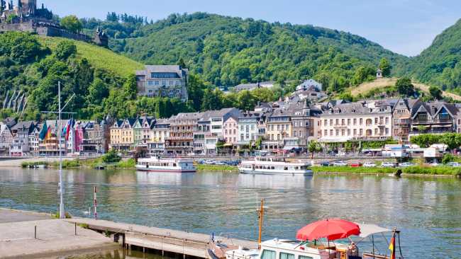 The town of Cochem on the Moselle River