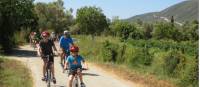 Kids enjoying a bike ride in the Greek Islands |  <i>Gordon Steer</i>