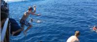 Kids jumping into the warm Ionian waters in Greece | Gordon Steer