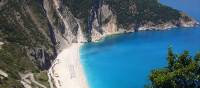 Myrtos beach on the island of Cephalonia, Greece