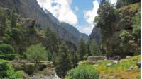 The impressive Samaria Gorge in Crete