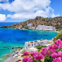 Spectacular coastal views over Loutro in Crete