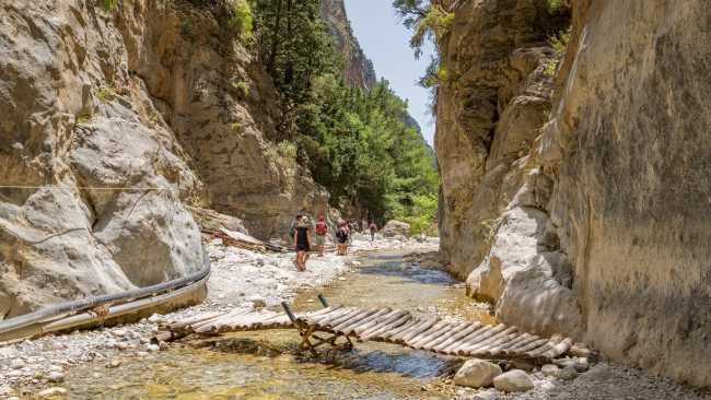Walk through the Samaria Gorge in Crete
