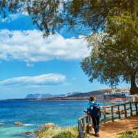 Walk the stunning azure coastline of Chania while on the island of Crete, Greece.
