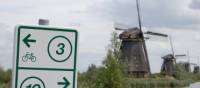 Cycle signposts at Kinderdijk