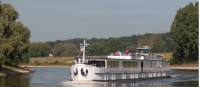 Fluvius Barge used on our Amsterdam to Bruges bike and boat holidays